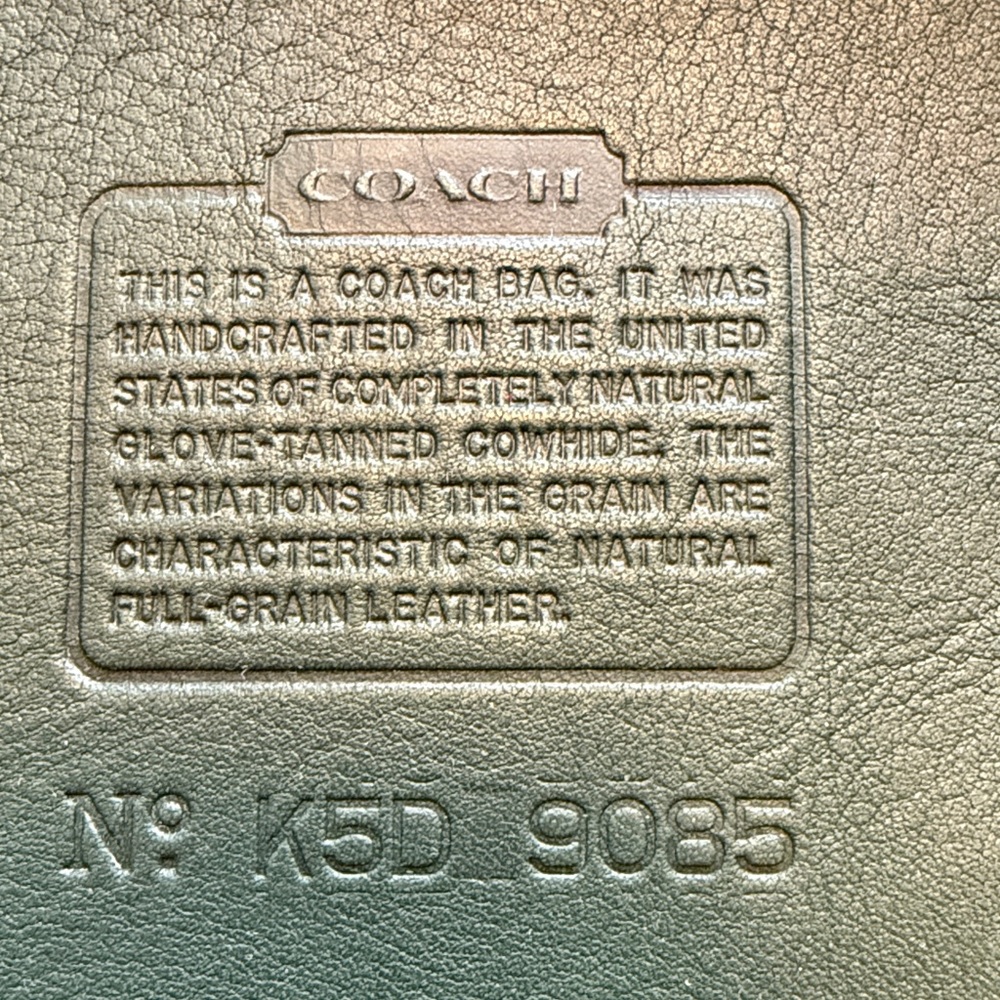 Vintage Coach xl duffle sac 9085 BOTTLE GREEN - Picture 11 of 12